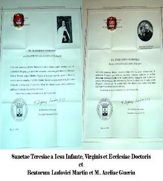 St. Therese relic and Louis and Zelie Martin relic